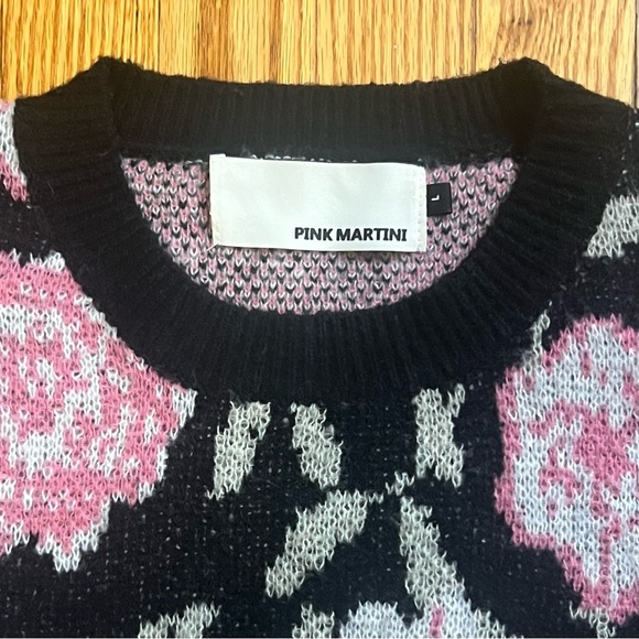 Pink Martini Rosie Rose Sweater Size Large Pink/Black Good Condition - Picture 6 of 12